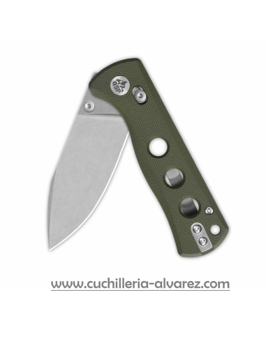 QSP Knife Canary Green G10 QS150GLB1 con hoja en acero sandvik 14C28N