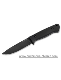 Boker Plus DBK BUSHFRIEND 2000 Allblack 121516 con acero carbonono 80 80CrV2 y empuñadira en Richlite.