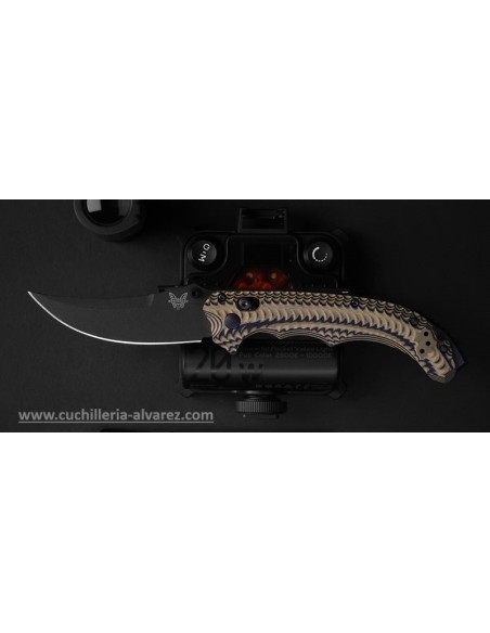 Navaja Benchmade Mini Bedlam Carbon Fiber Negro/Coyote 865BK_01