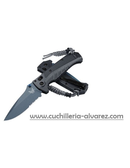 Benchmade ADIRA Tempest Gray 18060SBT_01 con hoja mixta con acero inoxidable CPM-Magnacut.