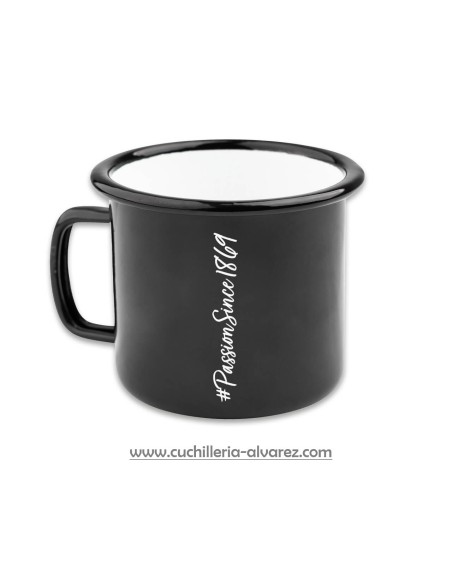 Taza BOKER logo negra con el logo para los fans de la marca.