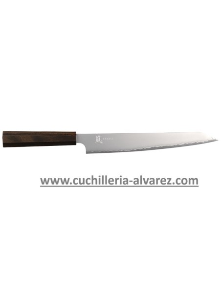 YAXELL Hana Slicing Y34807 con hoja en acero San Mai moVaX de 180 mm