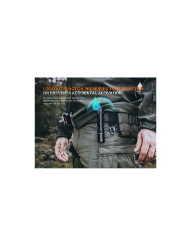 Linterna Fenix PD32R con 1400 lumens de máxima potencia, con 5 modos.