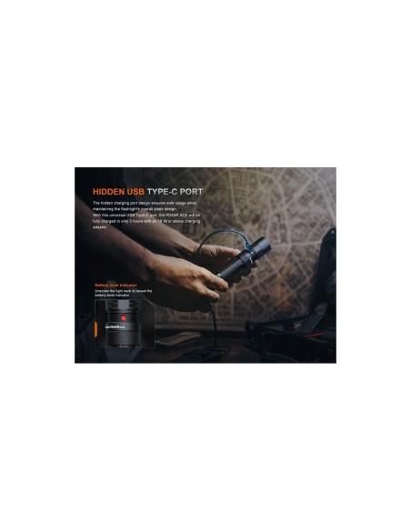 Linterna Fenix PD32R con 1400 lumens de máxima potencia, con 5 modos.