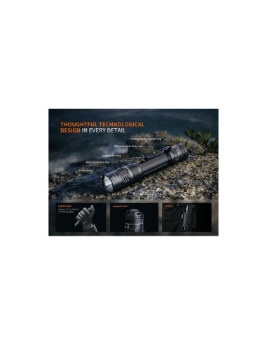 Linterna Fenix PD32R con 1400 lumens de máxima potencia, con 5 modos.