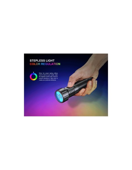 Linterna Fenix Multicolor LD36R  3600 lúmens (Recargable) de máxima potencia, con 13 modos.