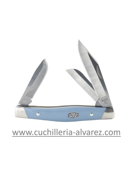 Navaja Buck STOCKMAN BLUE ACETAL COPOLYMER 420HC 301BLS-B