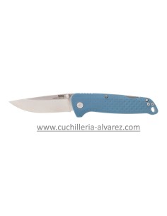 Navaja SOG ADVENTURER LB NORDIC BLUE + SATIN 13-11-03-43 con acero inoxidable 5CR15MOV endurecido con CRYO