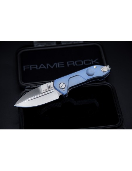 Navaja Extrema ratio FRAME ROCK TITAN BLUE/SATIN 0456/SAT/BLU
