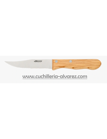 Cuchillo Arcos 374200 para churrasco de madera de encina de 125 mm