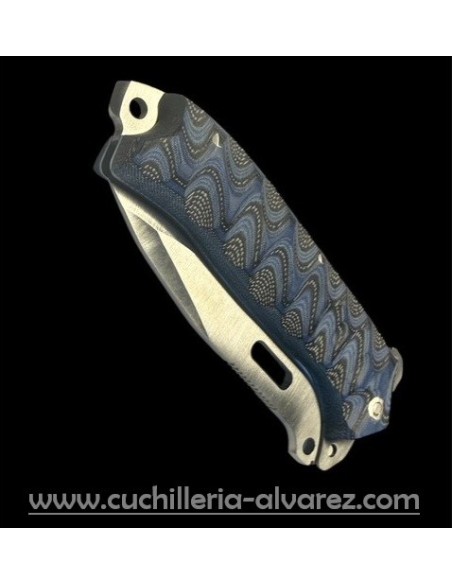 Navaja j&V SV1 micarta  azul f.piel