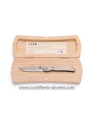 SALAMANDRA Martina  Blanca Damasco VG10  Limited Edition 317254 con hoja de acero damasco VG10