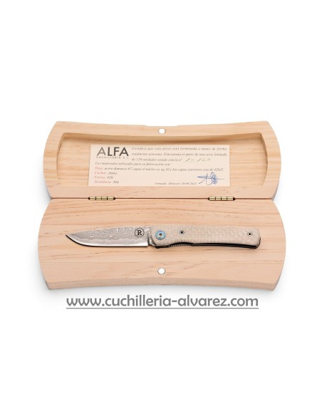 SALAMANDRA Martina  Blanca Damasco VG10  Limited Edition 317254 con hoja de acero damasco VG10