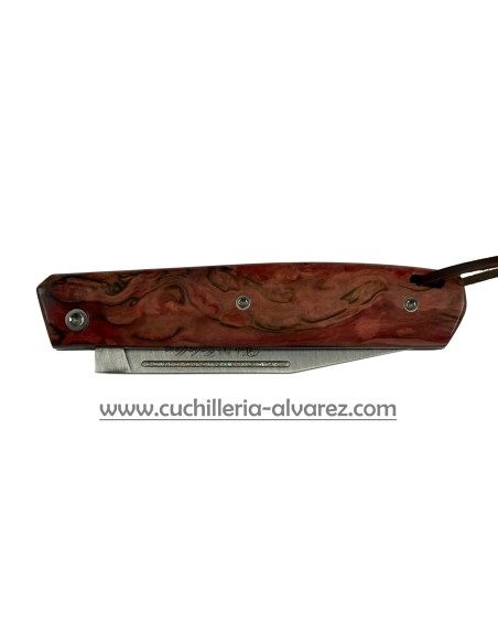 Navaja Nieto CABALLERO Abedul teñido rojo 470-ASR