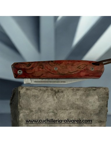 Navaja Nieto CABALLERO Abedul teñido rojo 470-ASR