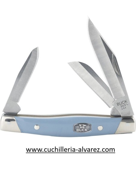 Navaja Buck CADET Blue Nickel Silver 420HC 303BLS