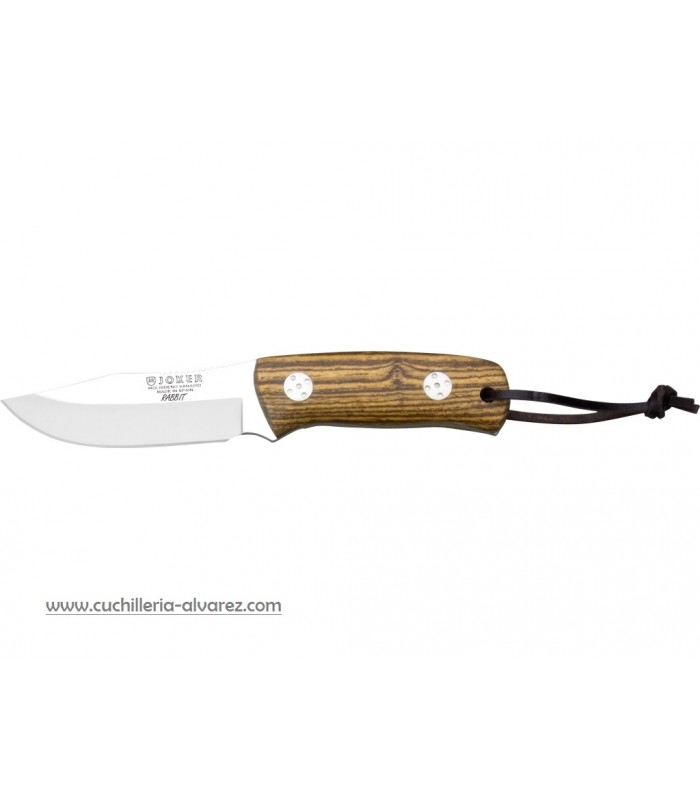 Cuchillo de monte Joker CB-76 con acero MoVa, mango de MADERA DE BOCOT