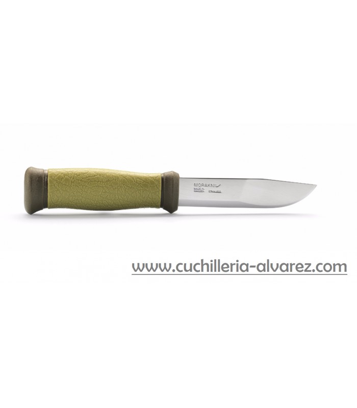 Cuchillo Mora 2000 GREEN, acero inoxidable SANDVIK 12C27.