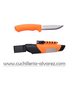 Cuchillo Mora BUSHCRAFT SURVIVAL naranja