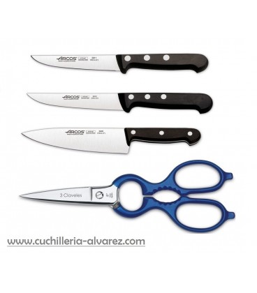 Pack cuchillos y tijera de cocina