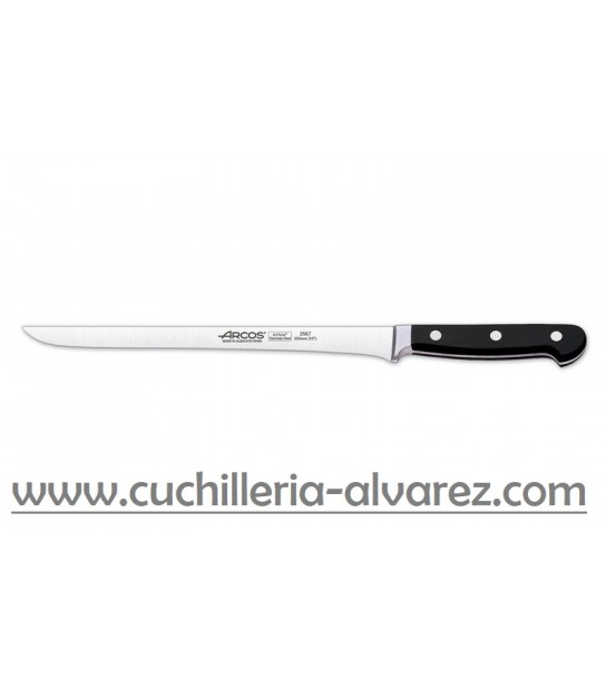 cuchillo jamonero alveolado profesional forjado de victorinox 26 cm