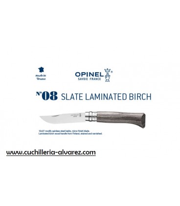 Opinel Nº 8 Slated Laminated Birch
