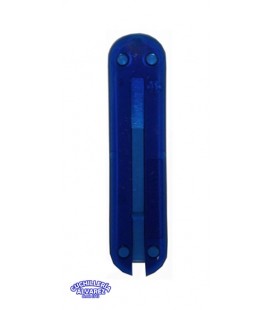 Cacha Victorinox trasera azul translucida.