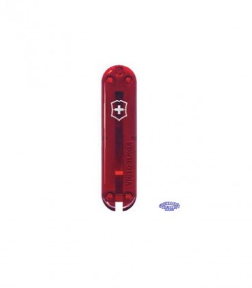 Cacha 65mm Victorinox frente roja transparente para Delemont. 