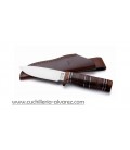 Cuchillo PALLARES mango de cuero inox