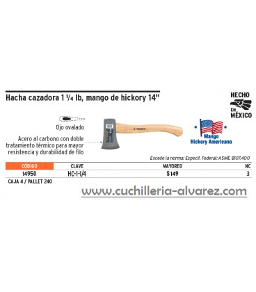 Hacha TRUPER CAZADORA 0,5 kg