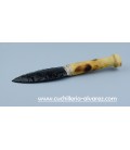 Cuchillo PREHISTORICO de OBSIDIANA