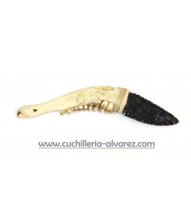 Cuchillo PREHISTORICO de OBSIDIANA