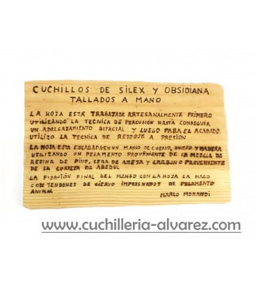 Cuchillo PREHISTORICO de OBSIDIANA