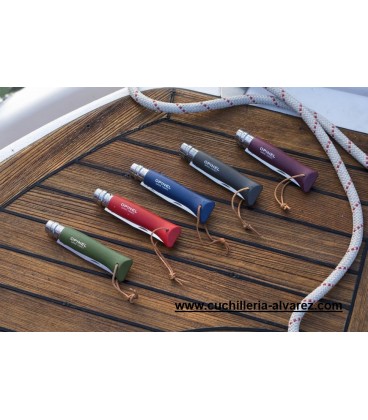 Opinel Nº8 INOX Burdeos con cordon
