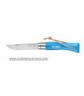 Opinel Nº7 INOX Azul cian con cordon