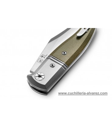 Navaja Lionsteel GITANO micarta canvas verde GT01 CVG