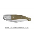 Navaja Lionsteel GITANO micarta canvas verde GT01 CVG