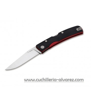 Navaja Manly PEAK black/red CPM-S90V 2 manos