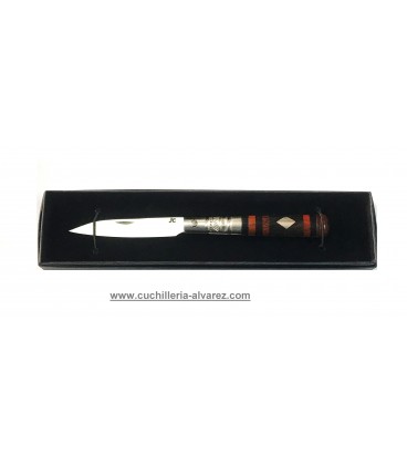 JC  taramundi cocobolo y granadillo con argolla y rombo en plata