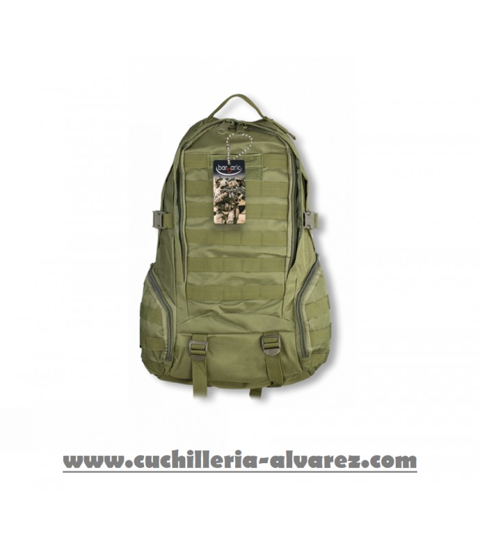 cultura Centro de producción Molesto Mochila BARBARIC 34882-VE Verde 38L, nylon 600D y cierres de cremallera cultura Centro de producción Molesto Mochila BARBARIC 34882-VE Verde 38L, nylon 600D y cierres de cremallera