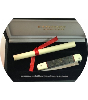 Machete Exposito marfil y madera de arce azul SV/502-BAZ